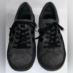 🔥Y2K FLY LONDON🔥VINTAGE 90s RARE Gray Suede Bowling Sneakers Shoes 7-7.5 Men’s